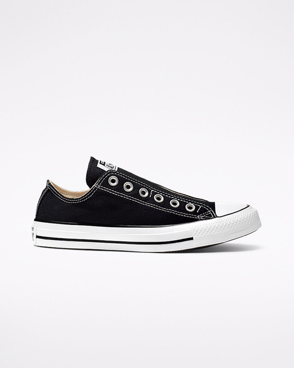 Slip On Converse Chuck Taylor All Star Mujer Negros Blancos Negros | Mexico-581236