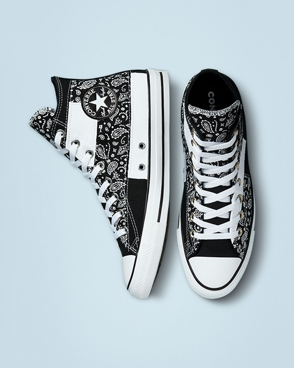Tenis Converse Chuck Taylor All Star Mujer Negros Blancos Negros | Mexico-871646