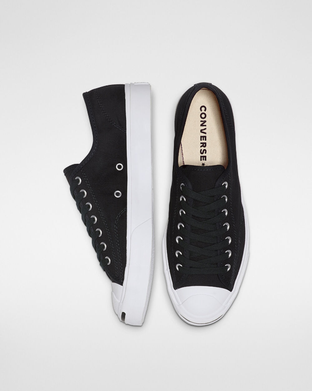 Tenis Converse Jack Purcell Mujer Negros Blancos Negros | Mexico-21066