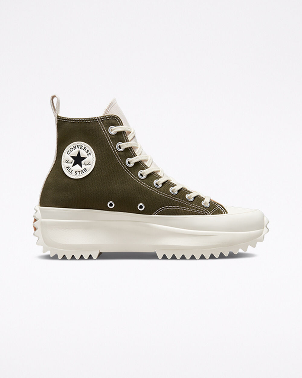 Tenis Converse Run Star Hike Mujer Kaki Negros Blancos | Mexico-536716